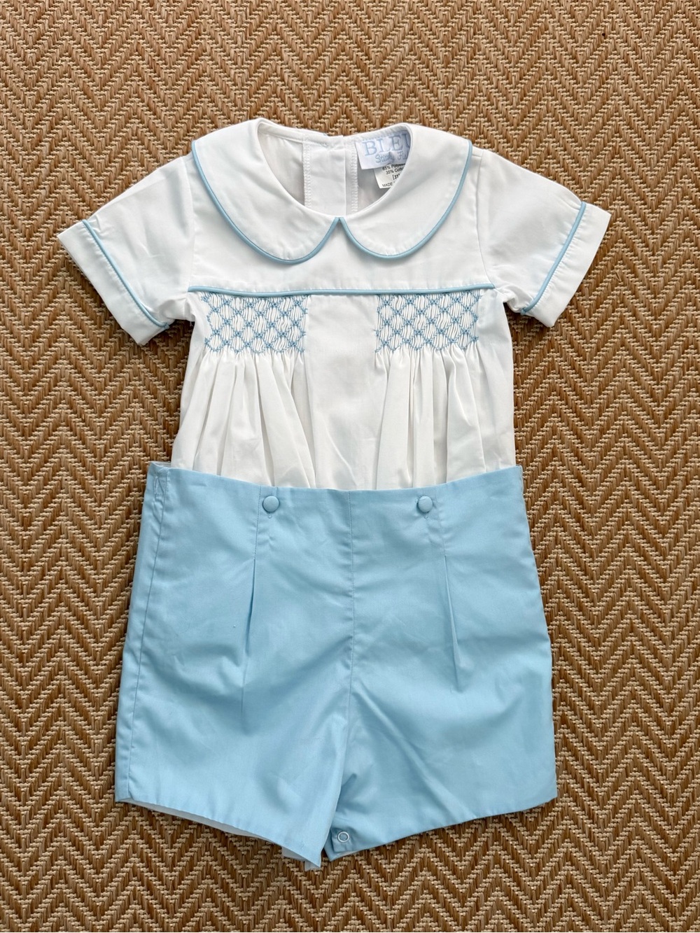 Boys Heirloom Button On Short Set